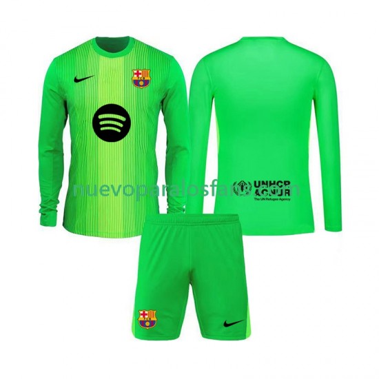 Camiseta de Fútbol FC Barcelona Portero Niño Casa 2025-2026 Manga Larga