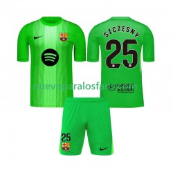 Camiseta de Fútbol FC Barcelona Szczesny 25 Portero Niño Casa 2025-2026 Manga Corta