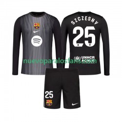 Camiseta de Fútbol FC Barcelona Szczesny 25 Portero Niño Tercera 2025-2026 Manga Larga