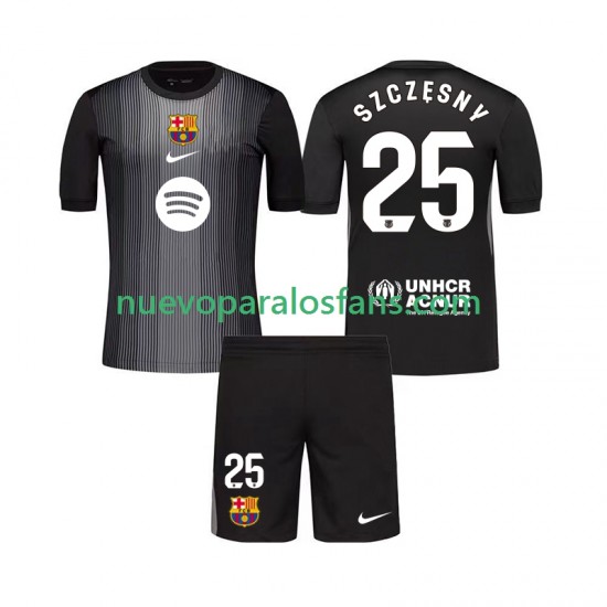 Camiseta de Fútbol FC Barcelona Szczesny 25 Portero Niño Tercera 2025-2026 Manga Corta