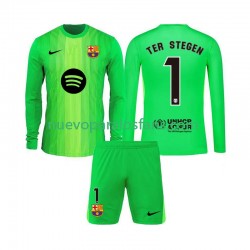 Camiseta de Fútbol FC Barcelona Ter Stegen 1 Portero Niño Casa 2025-2026 Manga Larga