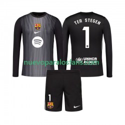 Camiseta de Fútbol FC Barcelona Ter Stegen 1 Portero Niño Tercera 2025-2026 Manga Larga