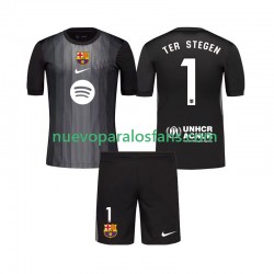 Camiseta de Fútbol FC Barcelona Ter Stegen 1 Portero Niño Tercera 2025-2026 Manga Corta