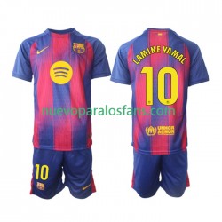 Camiseta de Fútbol FC Barcelona Lamine Yamal 10 Niño Casa 2025-2026 Manga Corta