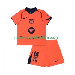 Camiseta de Fútbol FC Barcelona Marcus Rashford 14 UCL Niño Tercera 2025-2026 Manga Corta