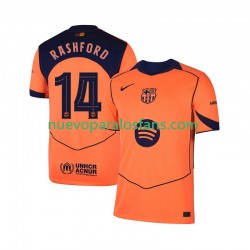 Camiseta de Fútbol FC Barcelona Marcus Rashford 14 UCL Hombre Tercera 2025-2026 Manga Corta