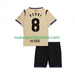 Camiseta de Fútbol FC Barcelona Pedri 8 UCL Niño Exterior 2025-2026 Manga Corta