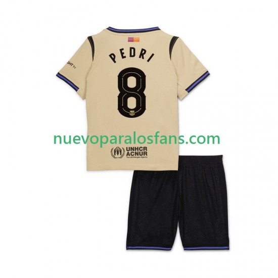 Camiseta de Fútbol FC Barcelona Pedri 8 UCL Niño Exterior 2025-2026 Manga Corta