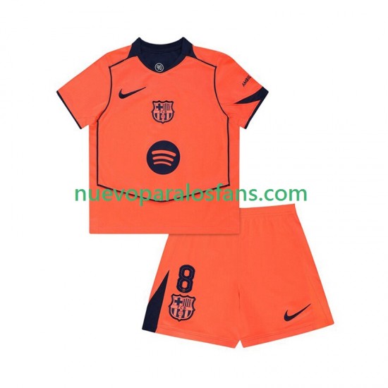 Camiseta de Fútbol FC Barcelona Pedri 8 UCL Niño Tercera 2025-2026 Manga Corta