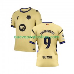 Camiseta de Fútbol FC Barcelona Robert Lewandowski 9 Champions League Hombre Exterior 2025-2026 Manga Corta