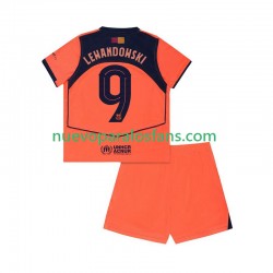 Camiseta de Fútbol FC Barcelona Robert Lewandowski 9 UCL Niño Tercera 2025-2026 Manga Corta
