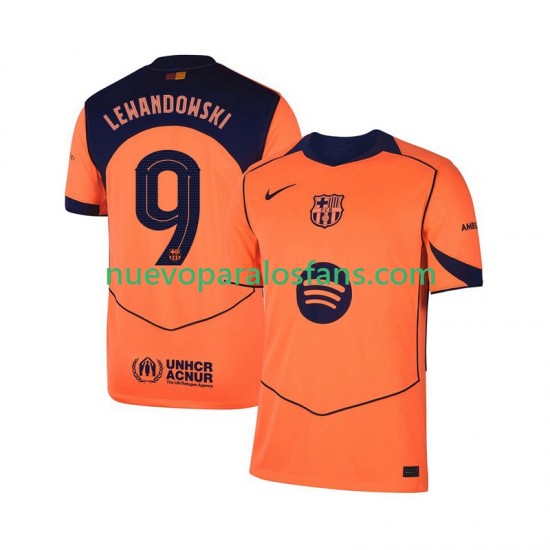 Camiseta de Fútbol FC Barcelona Robert Lewandowski 9 UCL Hombre Tercera 2025-2026 Manga Corta