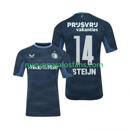 Camiseta de Fútbol Feyenoord Rotterdam Sem Steijn 14 Hombre Exterior 2025-2026 Manga Corta