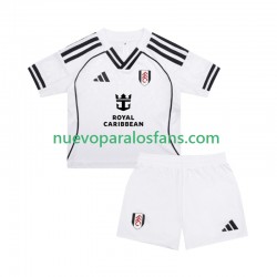 Camiseta de Fútbol Fulham Niño Casa 2025-2026 Manga Corta