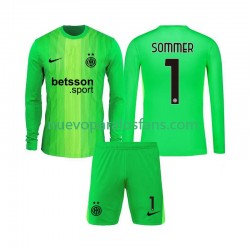 Camiseta de Fútbol Inter Milan Yann Sommer 1 Portero Niño Tercera 2025-2026 Manga Larga