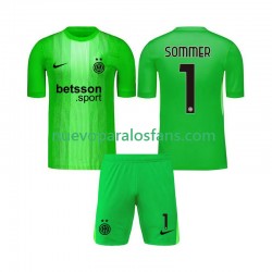 Camiseta de Fútbol Inter Milan Yann Sommer 1 Portero Niño Tercera 2025-2026 Manga Corta