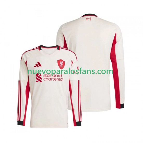 Camiseta de Fútbol Liverpool Hombre Exterior 2025-2026 Manga Larga