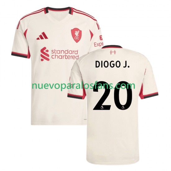 Camiseta de Fútbol Liverpool Diogo Jota 20 Hombre Exterior 2025-2026 Manga Corta