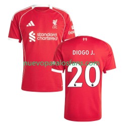 Camiseta de Fútbol Liverpool Diogo Jota 20 Hombre Casa 2025-2026 Manga Corta