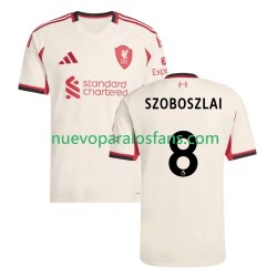 Camiseta de Fútbol Liverpool Dominik Szoboszlai 8 Hombre Exterior 2025-2026 Manga Corta