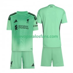 Camiseta de Fútbol Liverpool Portero Niño Exterior 2025-2026 Manga Corta