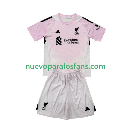 Camiseta de Fútbol Liverpool Portero Niño Tercera 2025-2026 Manga Corta