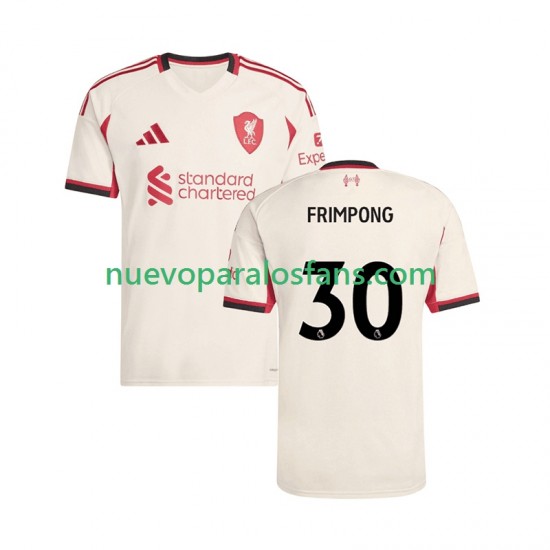 Camiseta de Fútbol Liverpool Jeremie Frimpong 30 Hombre Exterior 2025-2026 Manga Corta