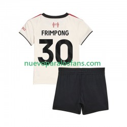 Camiseta de Fútbol Liverpool Jeremie Frimpong 30 Niño Exterior 2025-2026 Manga Corta