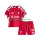 Camiseta de Fútbol Liverpool Jeremie Frimpong 30 Niño Casa 2025-2026 Manga Corta