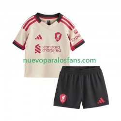 Camiseta de Fútbol Liverpool Niño Exterior 2025-2026 Manga Corta