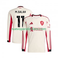 Camiseta de Fútbol Liverpool Mohamed Salah 11 Hombre Exterior 2025-2026 Manga Larga