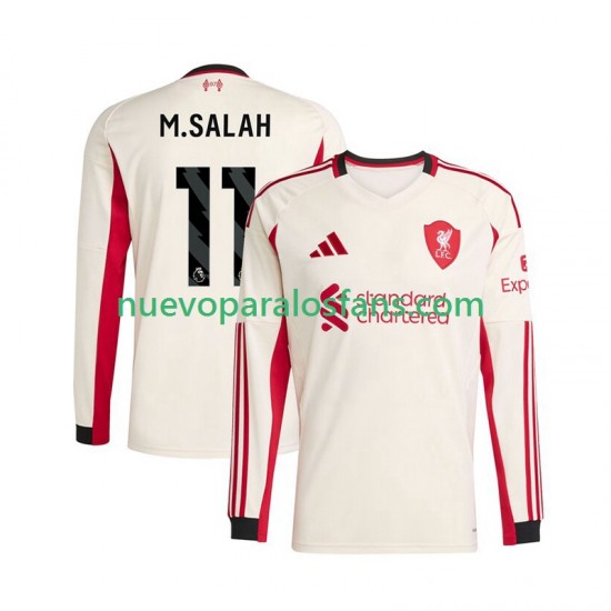 Camiseta de Fútbol Liverpool Mohamed Salah 11 Hombre Exterior 2025-2026 Manga Larga