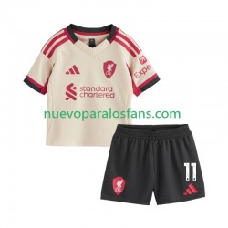 Camiseta de Fútbol Liverpool Mohamed Salah 11 Niño Exterior 2025-2026 Manga Corta