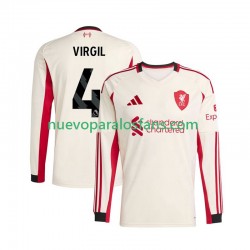 Camiseta de Fútbol Liverpool Virgil van Dijk 4 Hombre Exterior 2025-2026 Manga Larga