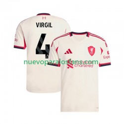 Camiseta de Fútbol Liverpool Virgil van Dijk 4 Hombre Exterior 2025-2026 Manga Corta