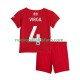 Camiseta de Fútbol Liverpool Virgil van Dijk 4 Niño Casa 2025-2026 Manga Corta