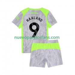 Camiseta de Fútbol Manchester City Erling Haaland 9 Hombre Niño Tercera 2025-2026 Manga Corta