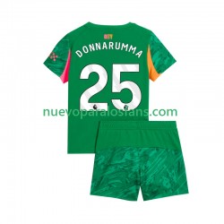 Camiseta de Fútbol Manchester City Gianluigi Donnarumma 25 Portero Niño Casa 2025-2026 Manga Corta