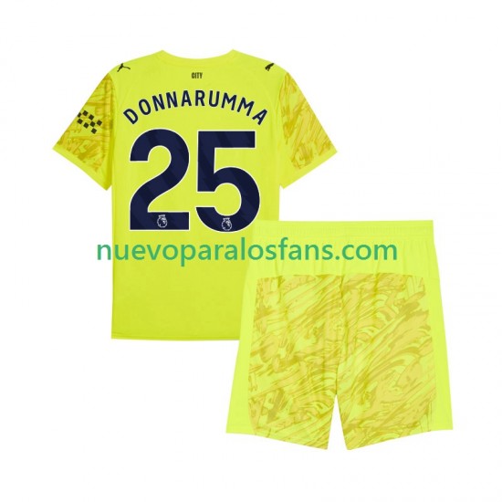 Camiseta de Fútbol Manchester City Gianluigi Donnarumma 25 Portero Niño Tercera 2025-2026 Manga Corta