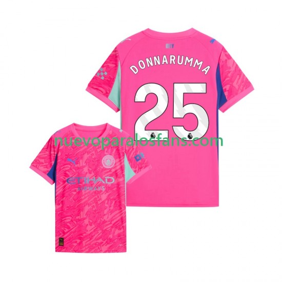 Camiseta de Fútbol Manchester City Gianluigi Donnarumma 25 Portero Hombre Exterior 2025-2026 Manga Corta