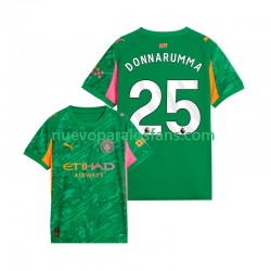 Camiseta de Fútbol Manchester City Gianluigi Donnarumma 25 Portero Hombre Casa 2025-2026 Manga Corta