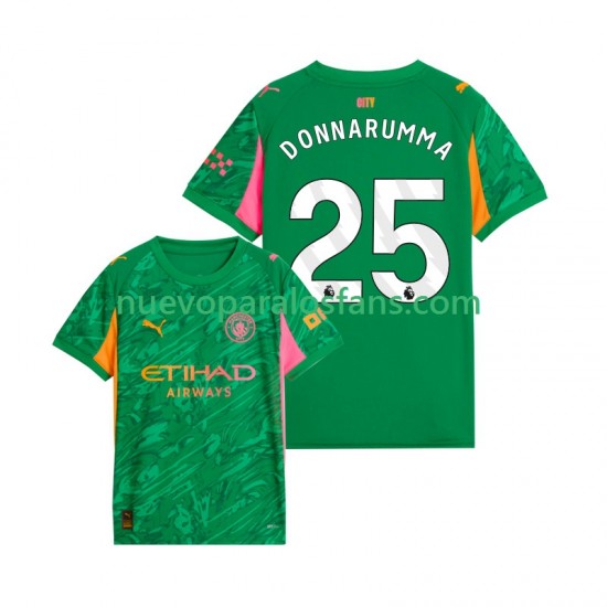 Camiseta de Fútbol Manchester City Gianluigi Donnarumma 25 Portero Hombre Casa 2025-2026 Manga Corta