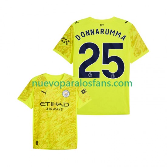 Camiseta de Fútbol Manchester City Gianluigi Donnarumma 25 Portero Hombre Tercera 2025-2026 Manga Corta