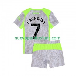 Camiseta de Fútbol Manchester City Omar Marmoush 7 Niño Tercera 2025-2026 Manga Corta