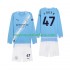Camiseta de Fútbol Manchester City Phil Foden 47 Niño Casa 2025-2026 Manga Larga
