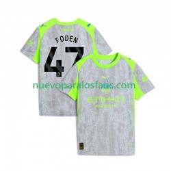 Camiseta de Fútbol Manchester City Phil Foden 47 Hombre Tercera 2025-2026 Manga Corta