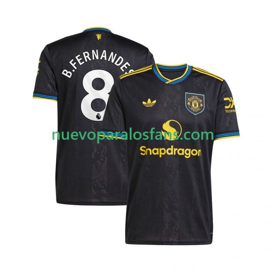 Camiseta de Fútbol Manchester United Bruno Fernandes 8 Hombre Tercera 2025-2026 Manga Corta