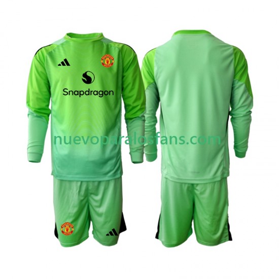 Camiseta de Fútbol Manchester United Portero Niño Cuarto 2025-2026 Manga Larga