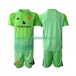 Camiseta de Fútbol Manchester United Portero Niño Cuarto 2025-2026 Manga Corta