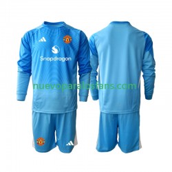 Camiseta de Fútbol Manchester United Portero Niño Casa 2025-2026 Manga Larga